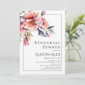 Rhododenron flowers wedding rehearsal dinner 招待状 (スタンド正面)