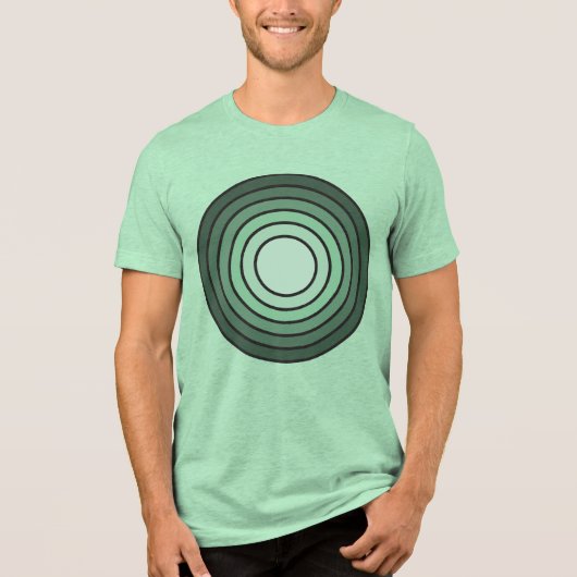 Rholmn (コンバインドグリーン) トライブレンドTシャツ (正面)