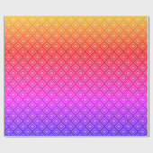 Rhombus blue orange ラッピングペーパー (フラット)