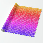 Rhombus blue orange ラッピングペーパー (アンロールド)