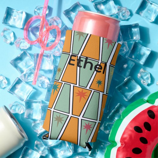 Rhombuses with Starbursts  スリム缶クーラー (インサイチュ 夏)