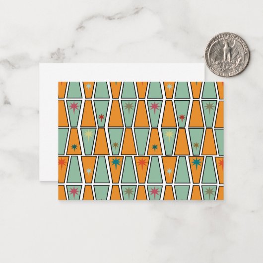 Rhombuses with Starbursts  ノートカード (正面/裏面インサイチュ)