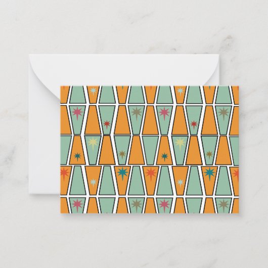 Rhombuses with Starbursts  ノートカード (正面)