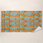 Rhombuses with Starbursts  ビーチタオル (正面)