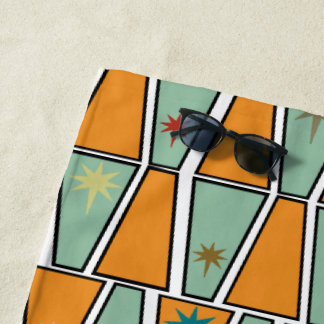 Rhombuses with Starbursts  ビーチタオル