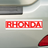 Rhondaスタンプ バンパーステッカー (車上)