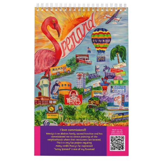 Rhonda Scott Art 2024カレンダー カレンダー (裏面)