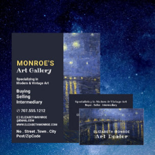 Rhoneでの星空の夜、アートディーラー、ギャラリー チラシ