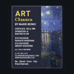 Rhone上の星空の夜、アートクラス チラシ<br><div class="desc">Rhone、アート先生、アートクラスのフライヤーの上のスター広告リーの夜ビジネスカードストア。</div>
