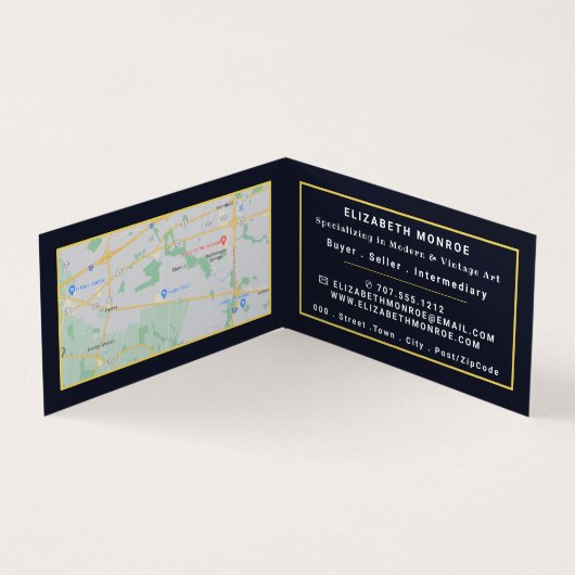 Rhone上の星空の夜、アートディーラー、詳細 名刺 (内部)