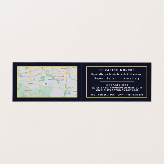 Rhone上の星空の夜、アートディーラー、詳細 名刺 (内部フラット)