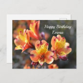 RHSガーデンウィズリーでペルーのユリの花 ポストカード (正面/裏面)