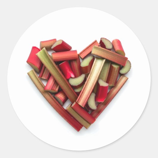 Rhubarb Heart ラウンドシール (正面)