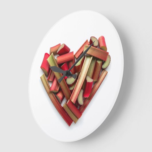 Rhubarb Heart ラージ壁時計 (傾斜)