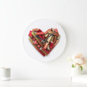 Rhubarb Heart ラージ壁時計 (ホーム)