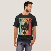 Rhubarb Periodic Table Elements Vegetable Retro Rh Tシャツ (正面フル)