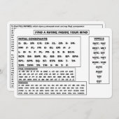 Rhyme Guide On A Card For Poets And Songwriters (正面/裏面)