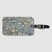 Rhythm In Blue-Hand Painted Abstract Art ラゲッジタグ (正面横)