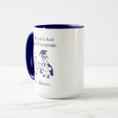 Rhythm & Rhyme Of Language Poetry Lover Design マグカップ (正面左)