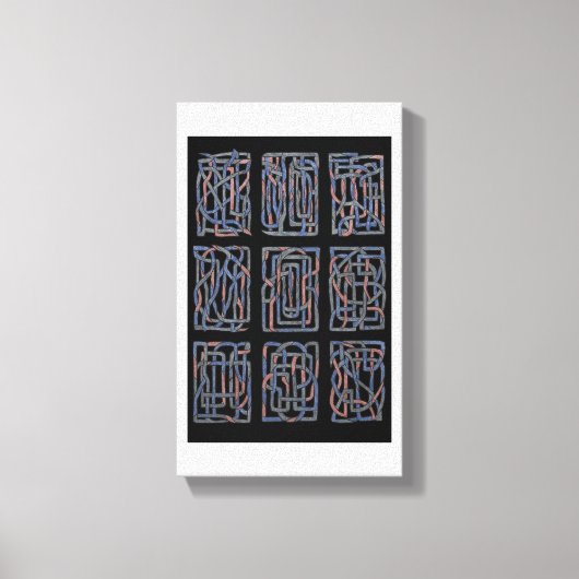 Rhythmic Abstract Interlace Canvas Print キャンバスプリント (正面)