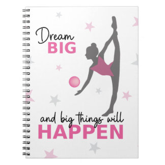 Rhythmic Gymnast Dream Big Inspirational Spiral No ノートブック