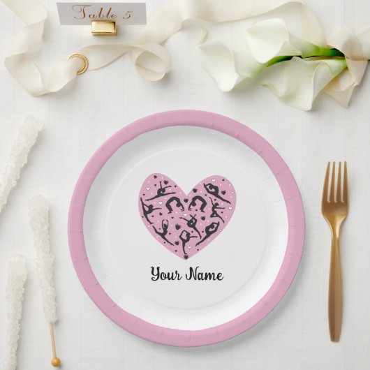 Rhythmic Gymnastics Birthday Party paper plate ペーパープレート (ウェディング)