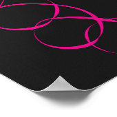 Rhythmic Gymnastics Hot Pink T-Shirt ポスター (角)