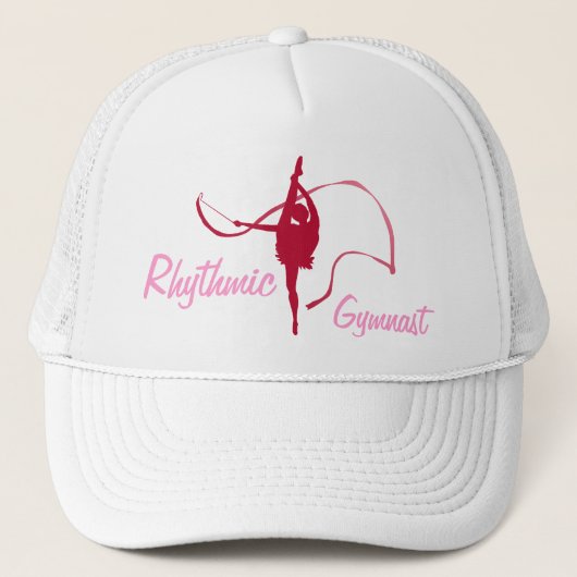 Rhythmic Gymnastics red & pink graphic hat cap キャップ (正面)