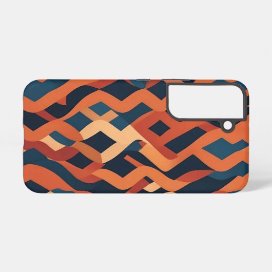Rhythmic Pattern inspired by Carpet Weaving Samsung Galaxyケース (裏面横)