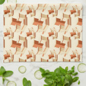 Rhythmic stack of marble pedestals and steps キッチンタオル (折り畳み)