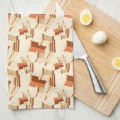 Rhythmic stack of marble pedestals and steps キッチンタオル (四つ折り)