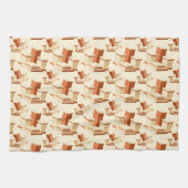 Rhythmic stack of marble pedestals and steps キッチンタオル (横)