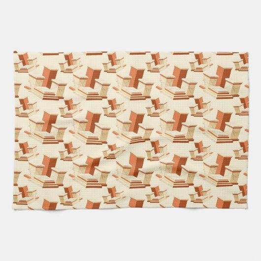 Rhythmic stack of marble pedestals and steps キッチンタオル (横)