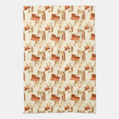 Rhythmic stack of marble pedestals and steps キッチンタオル (縦)