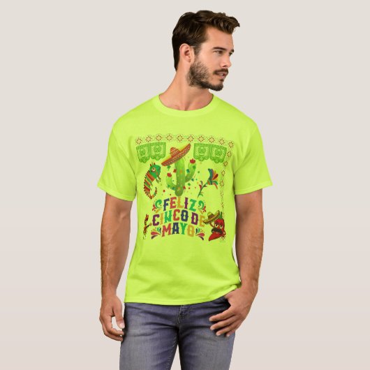 Rhythms of Mexico lime Tシャツ (正面フル)