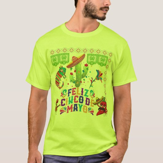 Rhythms of Mexico lime Tシャツ (正面)
