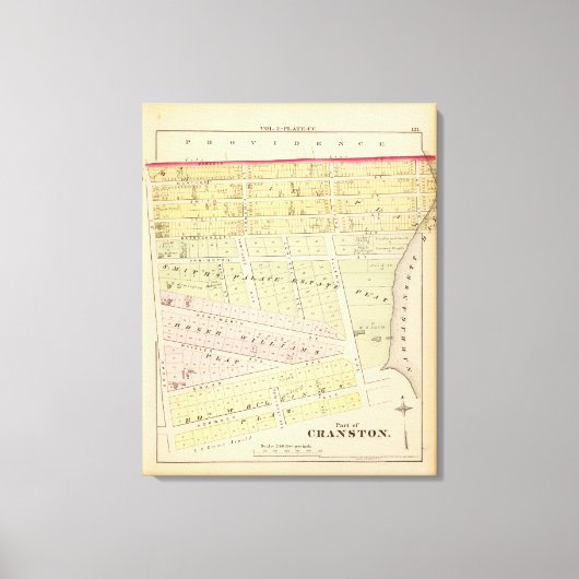 RIマップ、クランストン キャンバスプリント (正面)