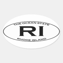 RIロードアイランド 楕円形シール