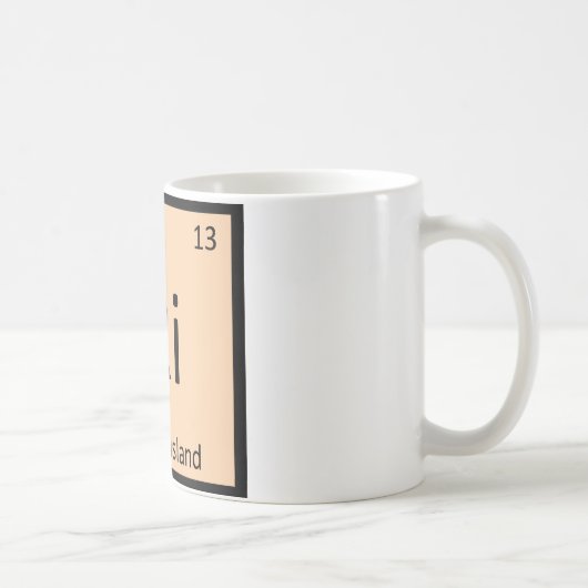 Ri -ロードアイランド州化学周期表 コーヒーマグカップ (右)