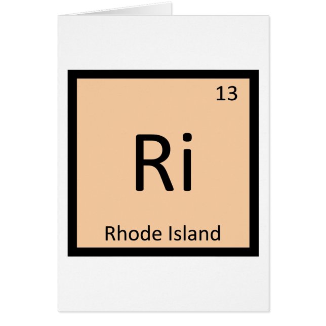 Ri - ロードアイランド州 化学元素周期表 (正面)