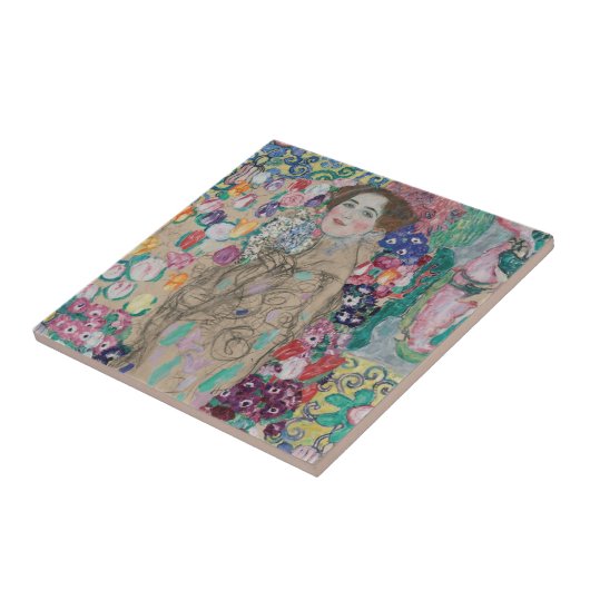 Ria Munkの死後のポートレートバイグスタフクリムト タイル (側面)