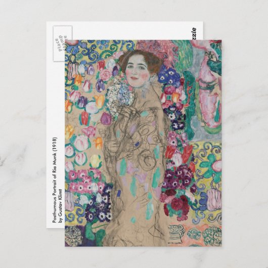 Ria Munkの死後のポートレートバイグスタフクリムト ポストカード (正面/裏面)