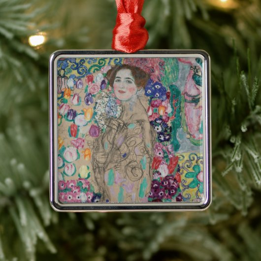 Ria Munkの死後のポートレートバイグスタフクリムト メタルオーナメント (ツリー)