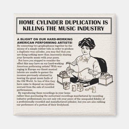 RIAAもしは1915年に存在した マグネット (正面)