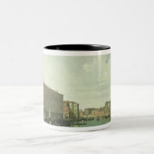 Rialto橋からの大運河 ツートーンマグカップ (中央)