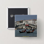 Rialto橋、ベニス 缶バッジ (正面&裏面)