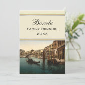 Rialto橋Iのベニス、イタリアの家族会 招待状 (スタンド正面)