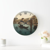 Rialto橋I、ベニス、イタリア ラージ壁時計 (ホーム)