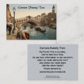 Rialto橋II、ベニス、イタリア 名刺 (正面/裏面)