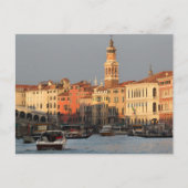 Rialtro橋郵便はがきの近くののベニスの日没 ポストカード (正面)